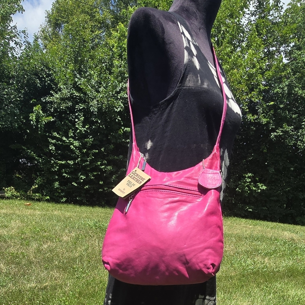 Soft Pink Leather Piel de Vaca Bag